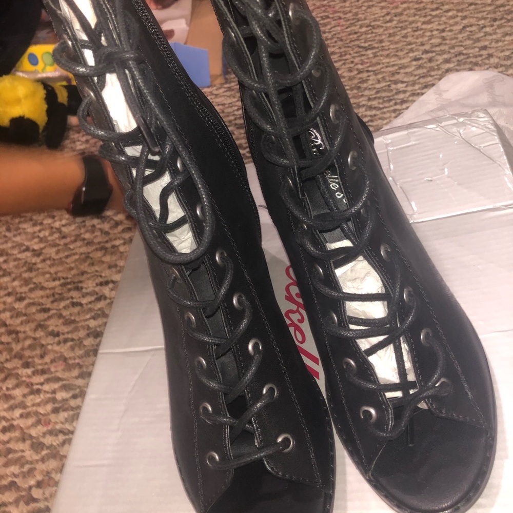 Lace up booties